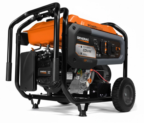 GENERADOR ELECTRICO CON MOTOR A GASOLINA, 8000 W, GENERAC