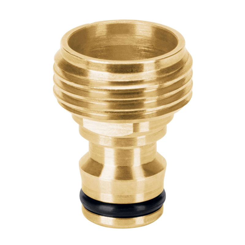 CONECTOR RAPIDO DE LATON, MACHO, ROSCA DE 3/4"