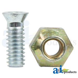TORNILLOS DE 7/32" X 1" CON TUERCAS PARA FORD Y NEW HOLAND, 25 JUEGOS