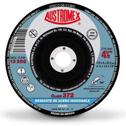 DISCO DE DESBASTE 4-1/2" X 1/4" X 7/8", TIPO 27, INOXIDABLE, CLASICA