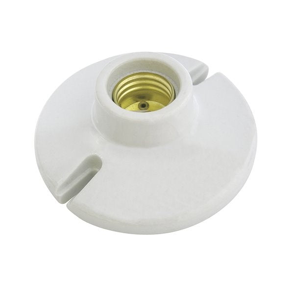 PORTALAMPARA DE PORCELANA REDONDO PARA TECHO 4" 127V"