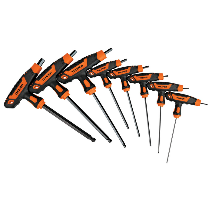 JUEGO DE 8 LLAVES ALLEN STD XL MANGO (T) PUNTA DE BOLA