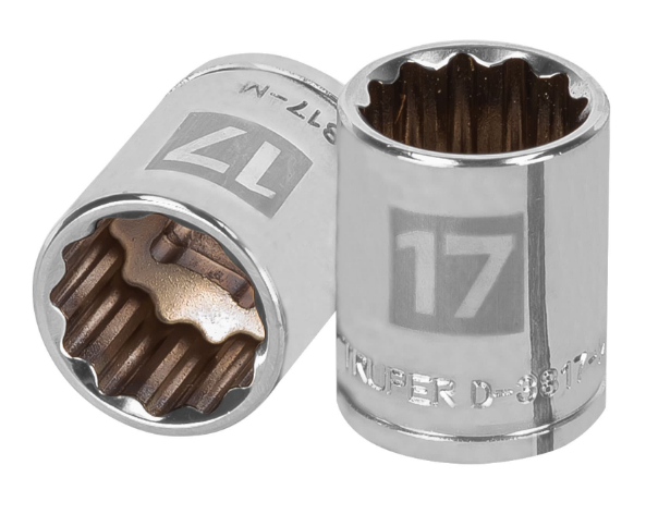 DADO DE 17 mm, CUADRO DE 3/8", 12 PUNTAS, D-3817-M