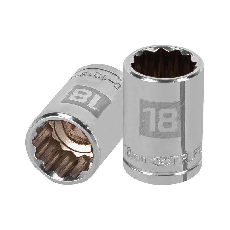 DADO DE 18 mm, CUADRO DE 1/2", 12 PUNTAS, D-1218-EM