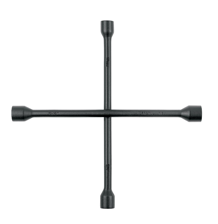 Llave de cruz para auto PRETUL 14" color negro.