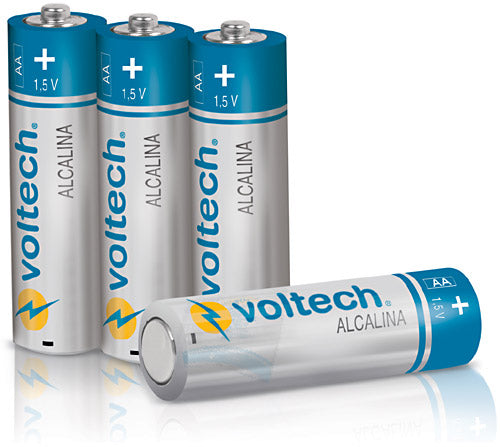 PILA ALCALINA TAMAÑO AA, BLISTER CON 4, VOLTECK