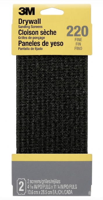 MALLA DE LIJADO PARA TABLAROCA, GRANO 120, ACABADO FINO 27.94 cm, 2 PACK