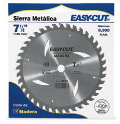 DISCO PARA SIERRA CIRCULAR PARA MADERA  7-1/4" X 40D EASY CUT