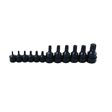 JUEGO DE 12 DADOS CUADRO DE 1/4. PTA TORX (T10 A T60)