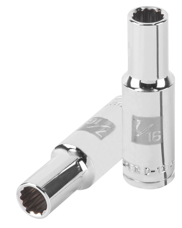 DADO DE 7/16", CUADRO DE 1/2", 12 PUNTAS LARGO, D-1214-EL