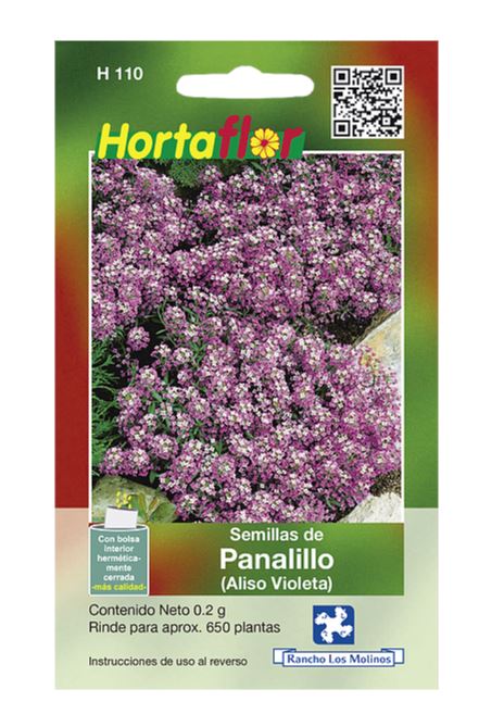 SOBRE DE SEMILLAS DE PANALILLO VIOLETA HORTAFLOR, CONTENIDO DE .02G