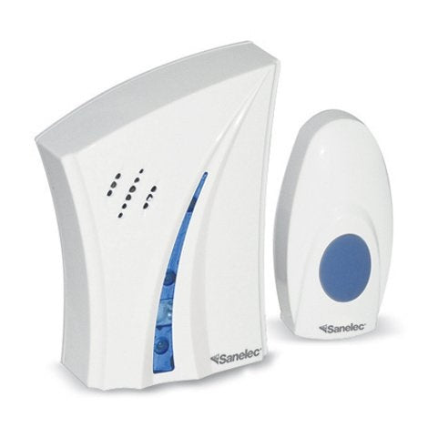 TIMBRE INALAMBRICO CON CLAVIJA COLOR AZUL, 1 CONTROL, SANELEC