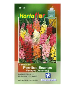 SOBRE DE SEMILLAS DE PERRITOS ENANOS HORTAFLOR, CONTENIDO DE .02G