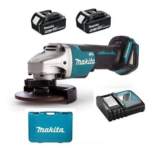 ESMERILADORA ANGULAR DE 4-1/2", 18V LXT, 2 BAT. 5.0 Ah, CARGADOR Y ESTUCHE. 8,500 RPM