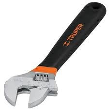 LLAVE AJUSTABLE 12" CROMADO CON GRIP