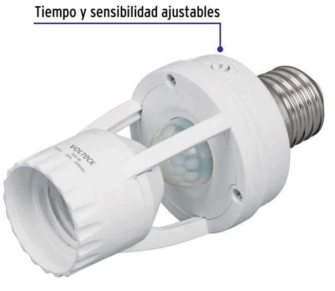 PORTALAMPARA CON SENSOR DE MOVIMIENTO 360°