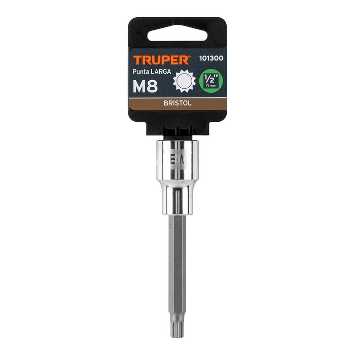 DADO PUNTA LARGA BRISTOL M8 CUADRO DE 1/2" TRUPER