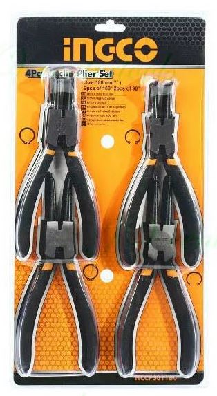 PINZAS P/ANILLOS JUEGO DE 4 PZ 180° Y 90° 2 PZ DE C/U