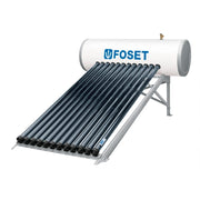 Calentador de agua solar FOSET con 18 tubos y soporte, capacidad 200 L