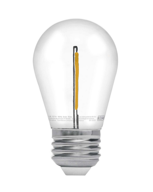 Bombilla LED de filamento de 1 W, luz cálida, casquillo roscado