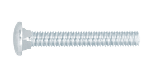 Tornillo tipo coche galvanizado 1/2 x 3" con cabeza redonda estriada