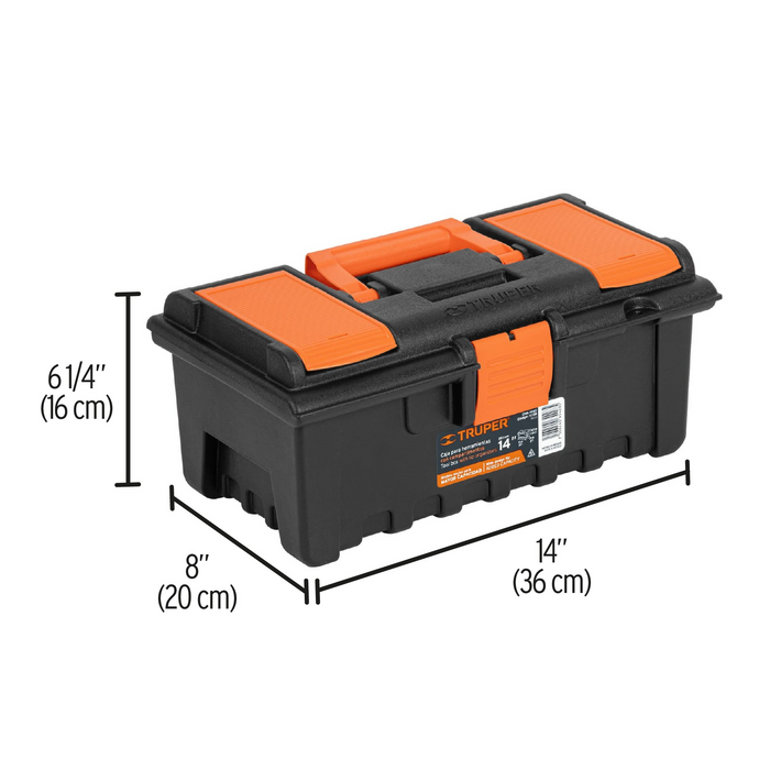 CAJA PARA HERRAMIENTA DE 14" CON COMPARTIMENTOS