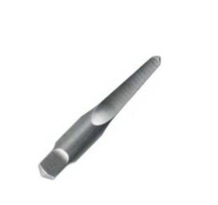 Extractor de tornillos recto metálico con punta hexagonal gris