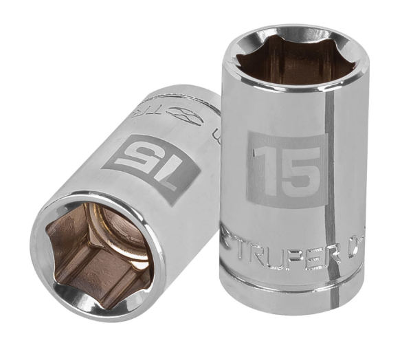 DADO DE 15 mm, CUADRO DE 1/2", 6 PUNTAS, D-1215-M