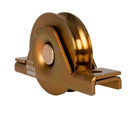 RUEDA DE ACERO PARA PORTON CON SOPORTE 100 mm