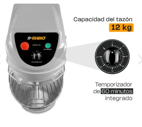 AMASADORA PROFESIONAL 10 LTS 4 KG 1 HP AMASA-10