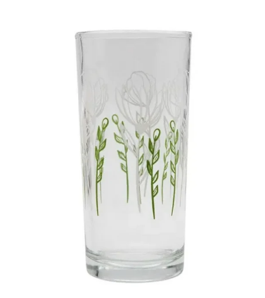 JUEGO DE JARRA Y VASOS FLOR 6 PIEZAS CRISA