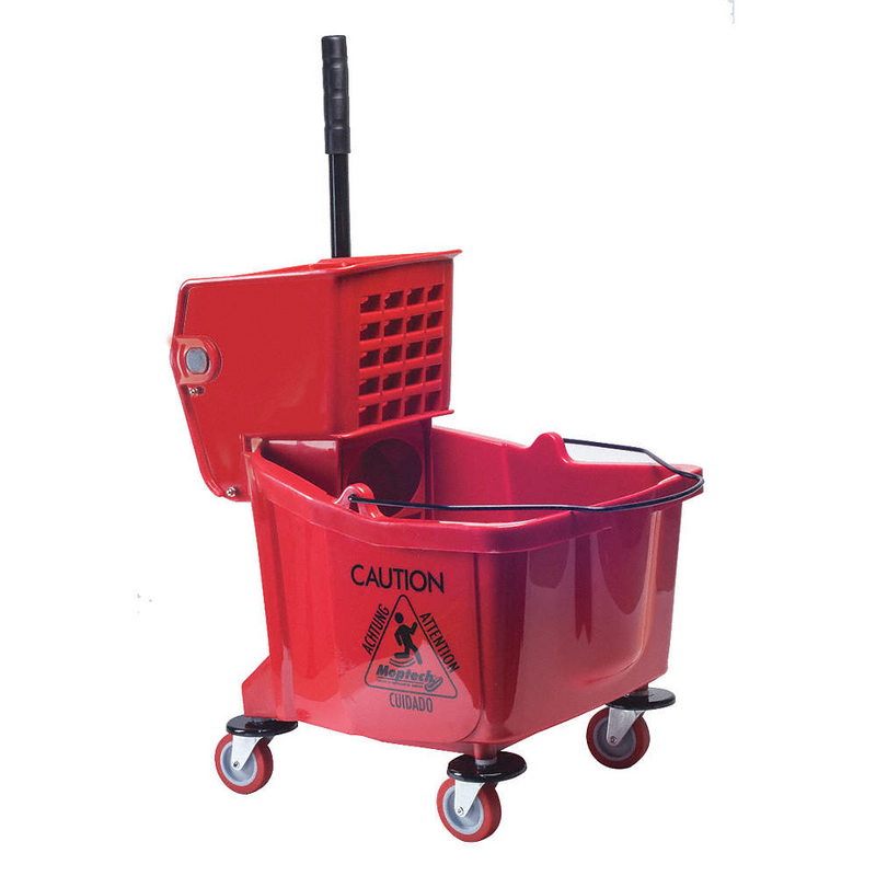 CUBETA EXPRIMIDORA EL CASTOR, CAPACIDAD DE 36 LITROS COLOR ROJO