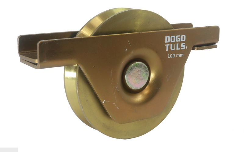 RUEDA DE ACERO PARA PORTON SOPORTE 100 mm