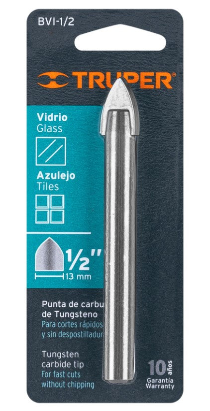 BROCA PARA VIDRIO Y AZULEJO, 1/2'"