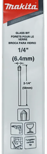 BROCA PARA VIDRIO 1/4"x2-1/4" (ANTES D-25208)