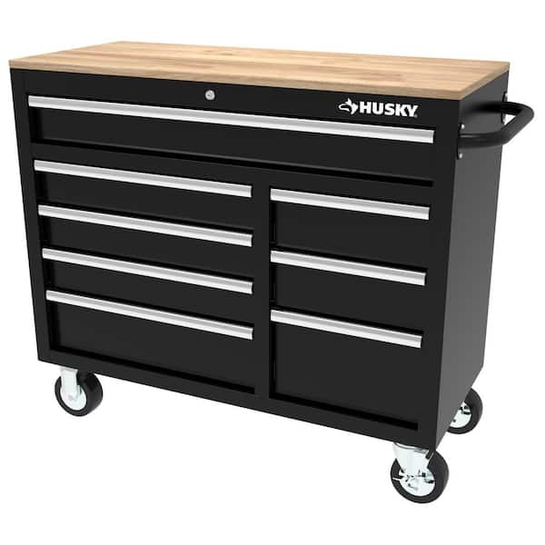 GABINETE HUSKY 42" X 18.1",  NEGRO CON RUEDAS