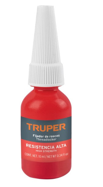 FIJADOR DE ROSCAS PERMANENTE 10 ML ROJO TRUPER