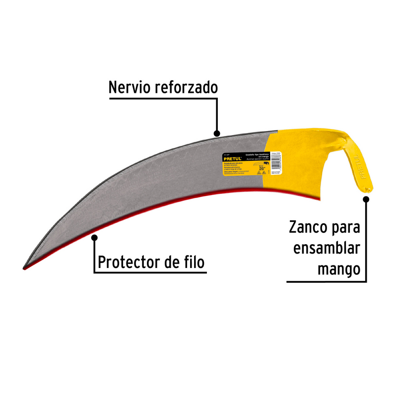 GUADAÑA TIPO AUSTRIACA, 26"  PRETUL