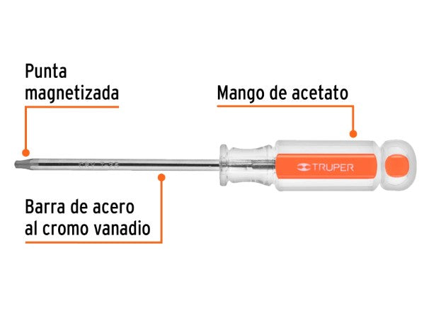 DESARMADOR PUNTA TORX T25 MANGO DE ACETATO TRUPER