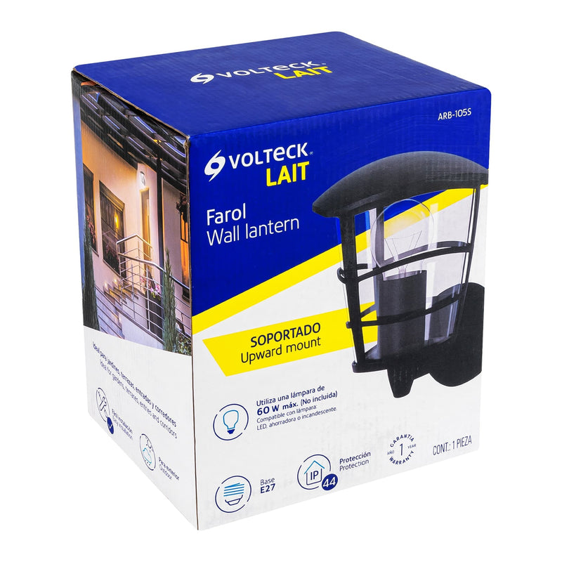 FAROL SOPORTADO NEGRO VOLTECK