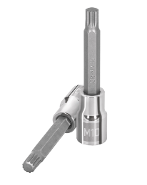 Dado con punta larga Bristol M10, cuadro 1/2" Truper, acabado cromado.