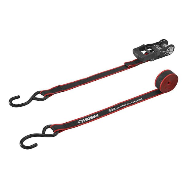 SUJETADORES TIPO TRINQUETE HUSKY DE 12FT X 1" 500LBS C/ 4 PZS
