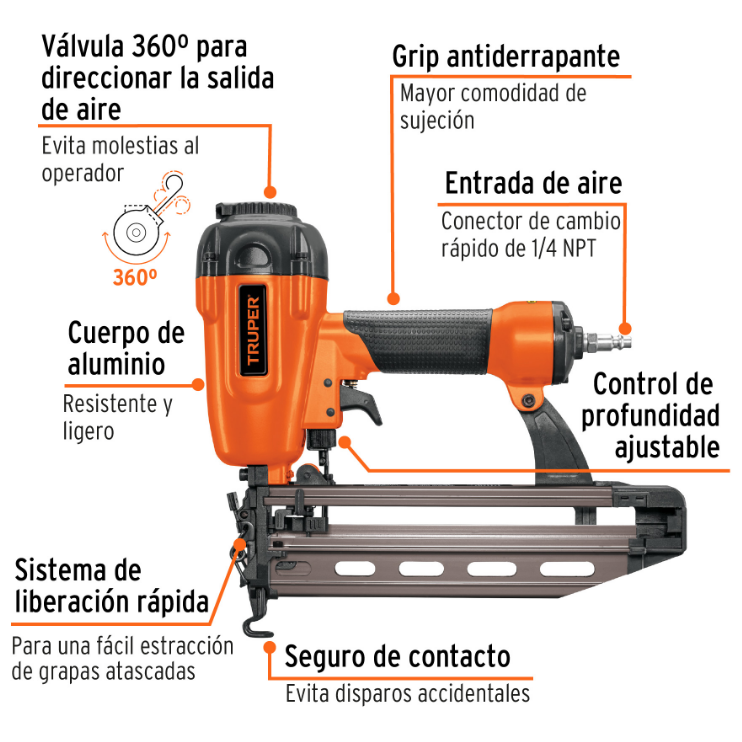 CLAVADORA NEUMATICA PROFESIONAL CALIBRE 16