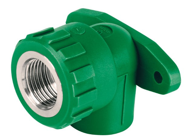 CODO 90° DE PPR, 1/2", 25 mm, ROSCA HEMBRA CON OREJA