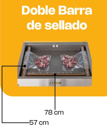 EMPACADORA AL VACIO 40 M3/H 1800 W 220/60HZ TRIFASICO