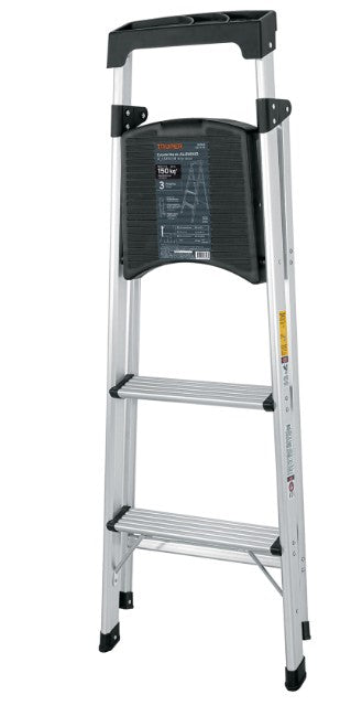 ESCALERA TUBULAR 3 PELDAÑOS PLEGABLE DE ALUMINIO TRUPER