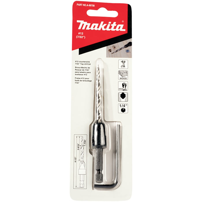 AVELLANADOR PARA MADERA ZANCO HEX 1/4 3/16" #10