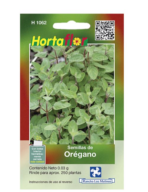 SOBRE DE SEMILLAS DE OREGANO HORTAFLOR, CONTENIDO DE .03G