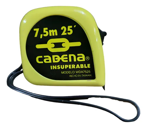 FLEXOMETRO CADENA 7.5 MT 25"