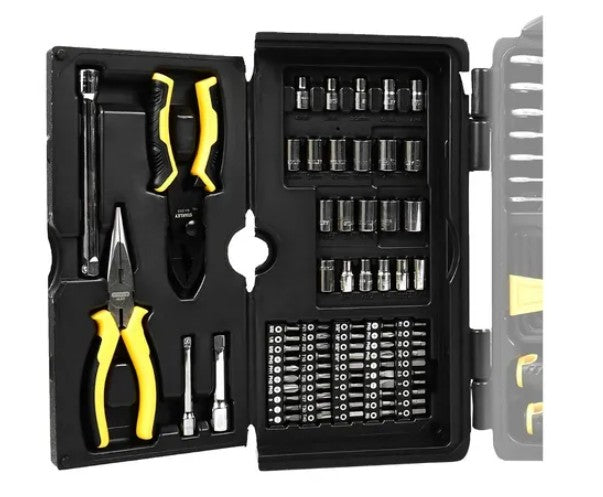 JUEGO DE HERRAMIENTAS MECANICAS 150 PZ STANLEY